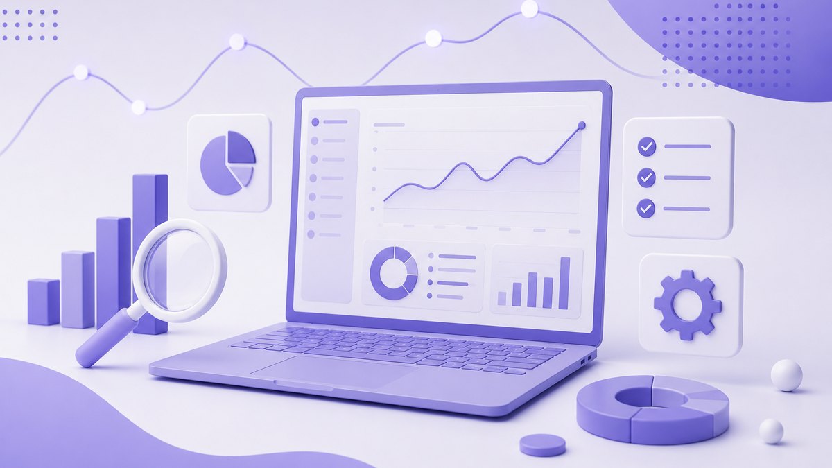 Painel de dashboard com gráficos e indicadores de desempenho de candidatos, representando people analytics no recrutamento